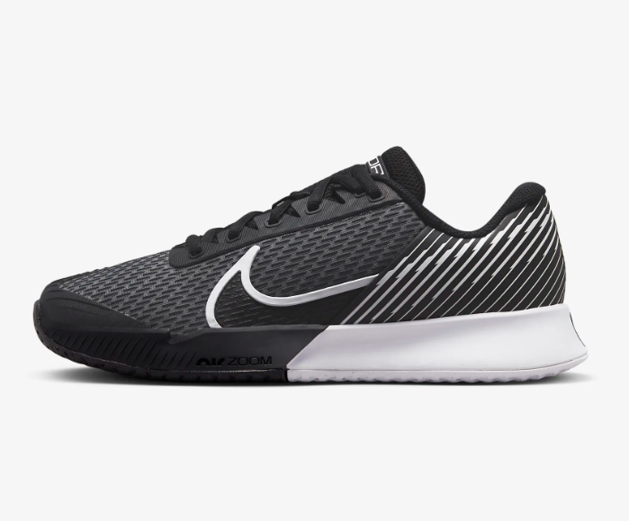 Black and white Nike air zoom vapor pro